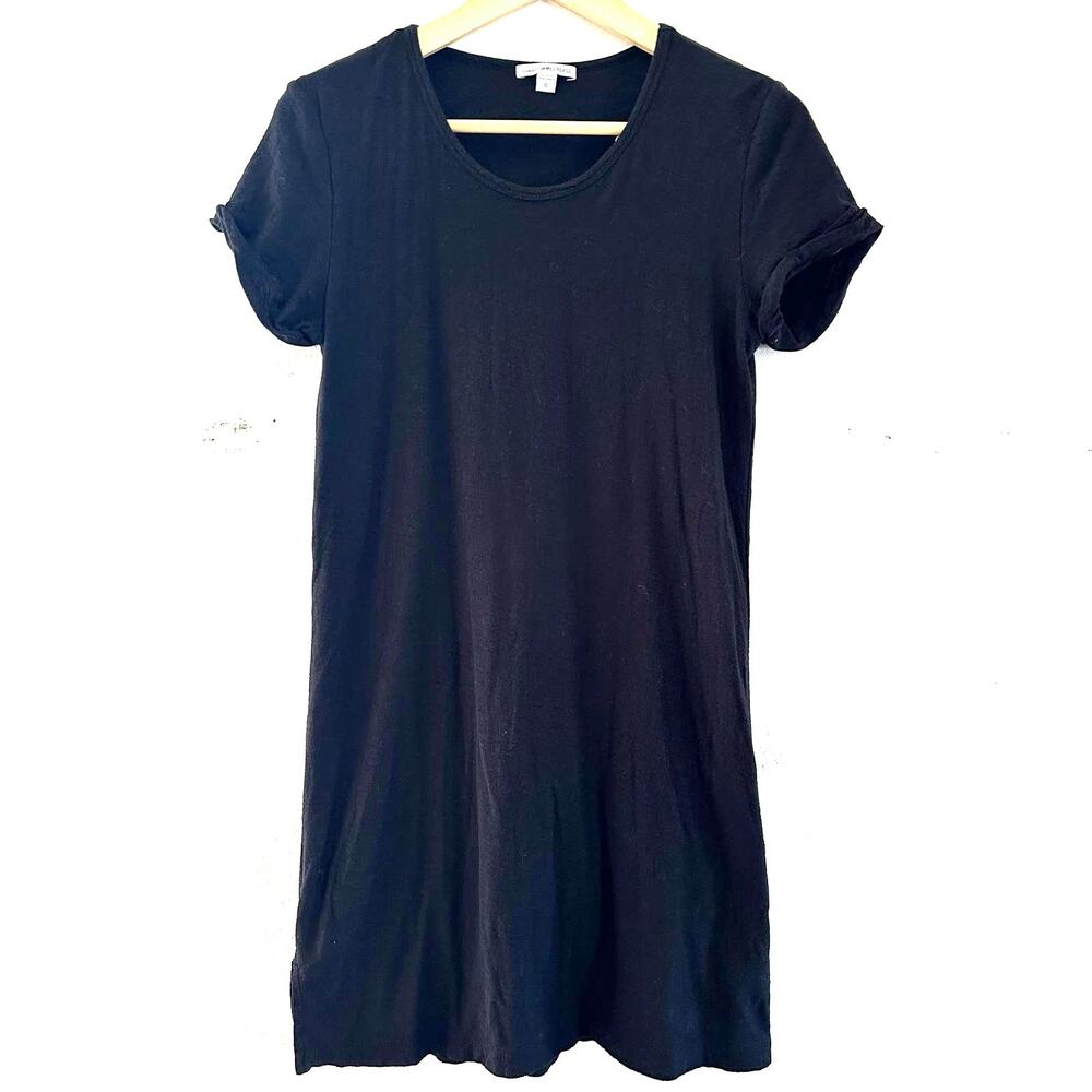Standard James‎ Perse T-Shirt Dress Black Classic Basic Capsule Wardward Size 0